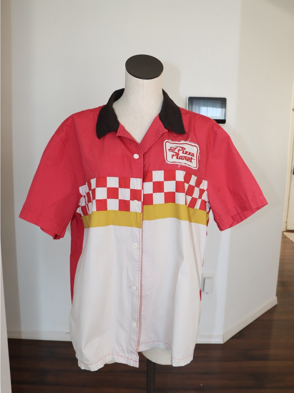 Disney Pizza Planet Red, White & Yellow Short-Sleeve Style Shirt